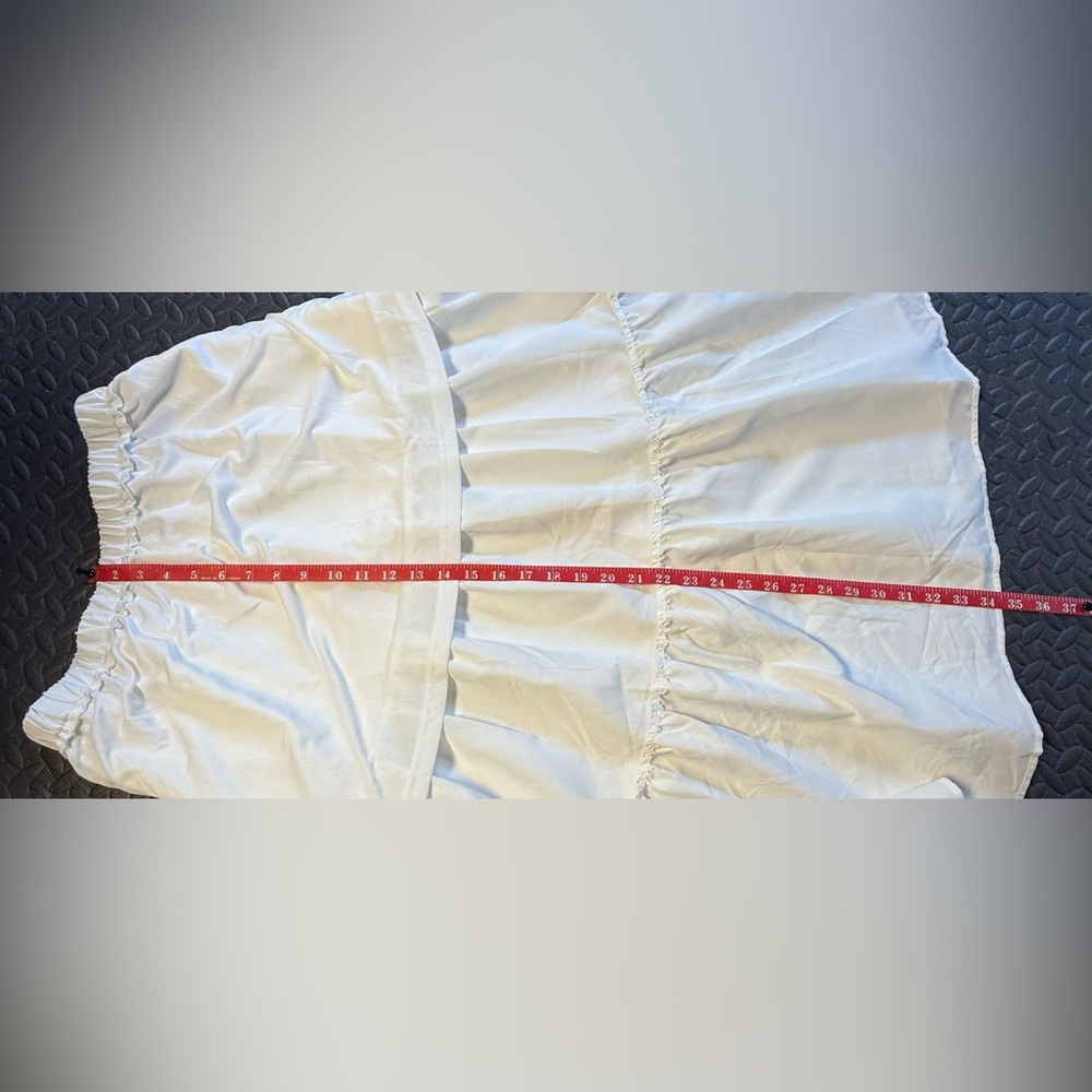 White Tiered Ruffled Skirt NWOT - Picture 4 of 4